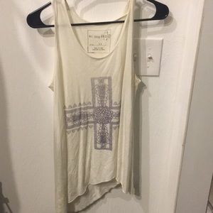 Asymmetrical cross tank top